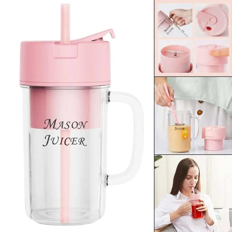 Rechargeable Mug Blender with Straw (Extra Large, 500mL)