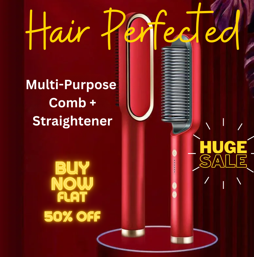 2 in 1 Hair Straightener - Temperature controlled