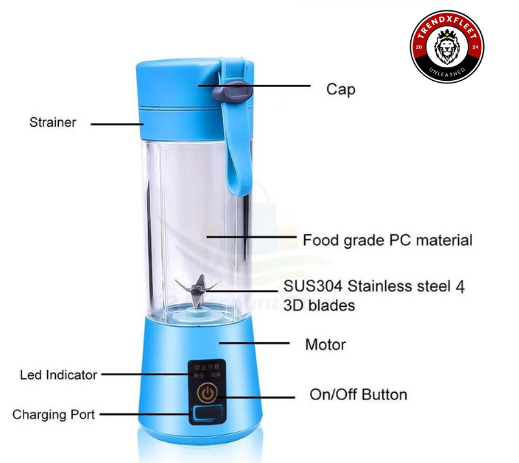 Powerful 6 Blades USB Rechargeable Juicer